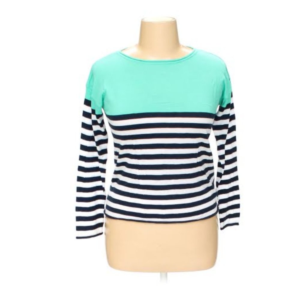 French Designer Pimkie Striped Cape Cod Knit Top